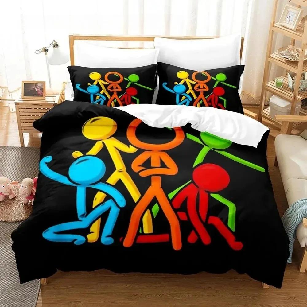 3D Print Alan Becker Bedding Set Soft Comforter Cover With 1/2pcs Pillow Shams For Kids Adults Microfiber Quilt Cover