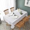 GOEXCPL Large Rectangular Tablecloth, Suitable for Hotels, Weddings, Parties, Meetings, etc. Machine Washable. White. 300*200cm