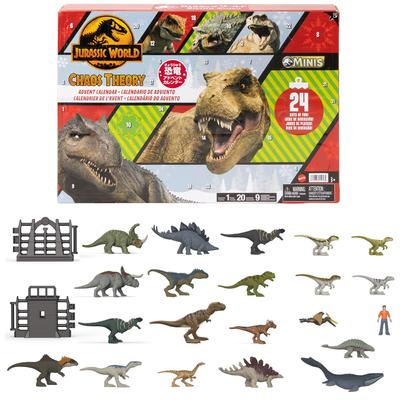 Mattel JURASSIC WORLD Survival Mission Dinosaur Advent Calendar Figura Dinossauro Brinquedo 3 anos ou mais Multi JBG37 Infantil