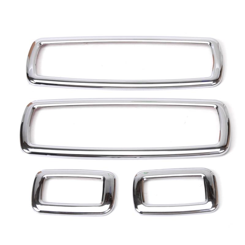 4Pcs Chrome Door Window Switch Cover Trim Fit for Jeep Grand Cherokee Dodge Journey 2011 2012 2013 2014