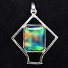 Natural Emerald Pendant Ammolite 32ct 925 Sterling Silver Gems Jewelry Gemstone Jewelry Gift