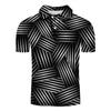Trendy Striped Short-sleeve Polo Shirt, Stylish Casual Top for Versatile Daily Wear.