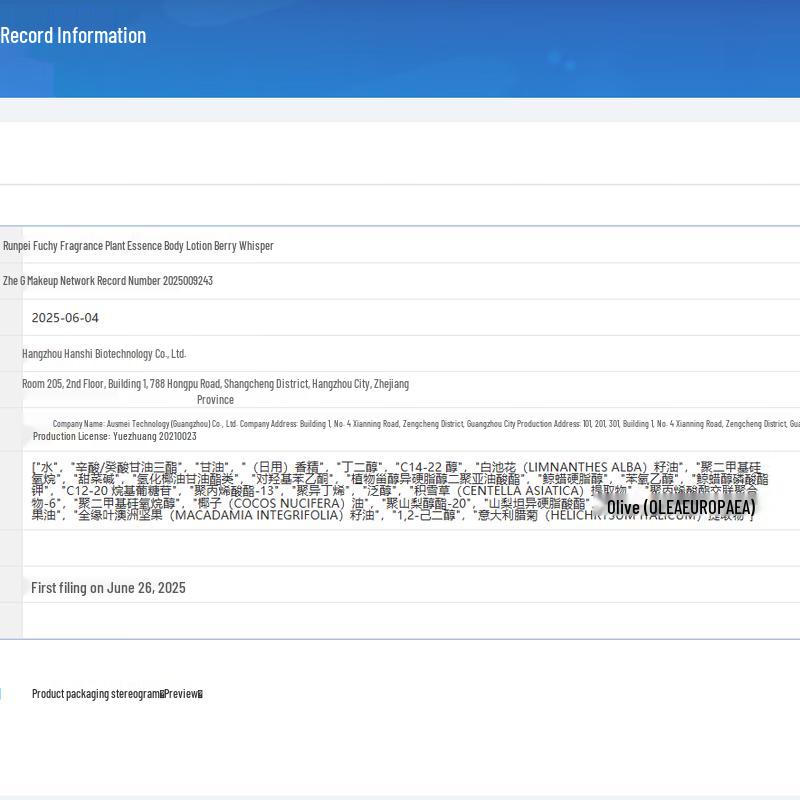 Roopy Fougère Berry Whisper Body Lotion 250ml