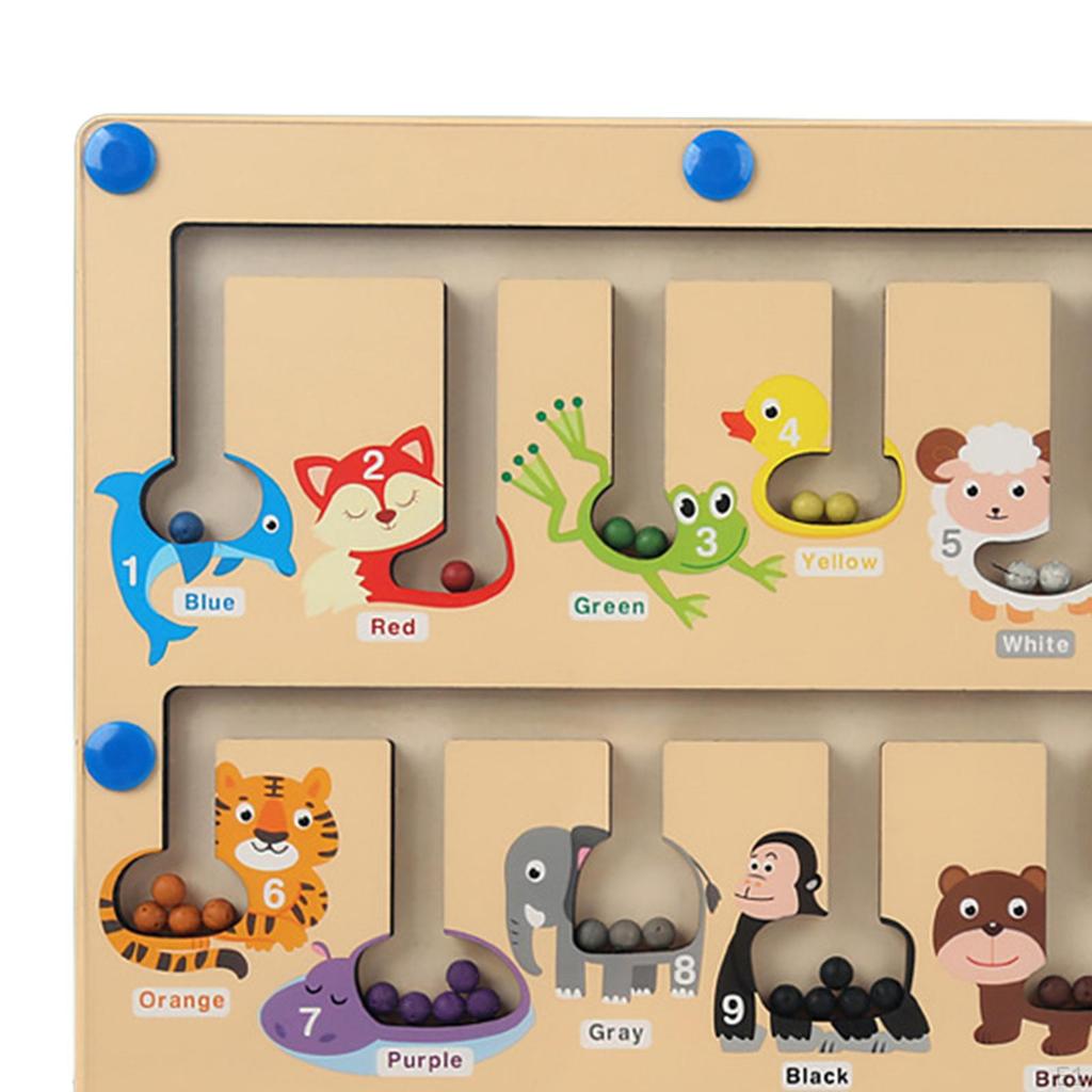 Montessori Wooden Maze Puzzle Game Board Education Toys Preschool Activities Animal