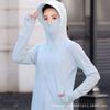 Women Ice Silk Sun Protection Jacket Summer Thin Hooded UPF50+ UV Protection Cool Breathable Sun‑Shield Coat With Big Brim Hat