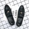 Luxury Designer Brand Hot Sell Moccasins Men Printed Loafers Leather Shoes Mens Flats Driving Shoes Coiffeur Shoes Leisure Walk