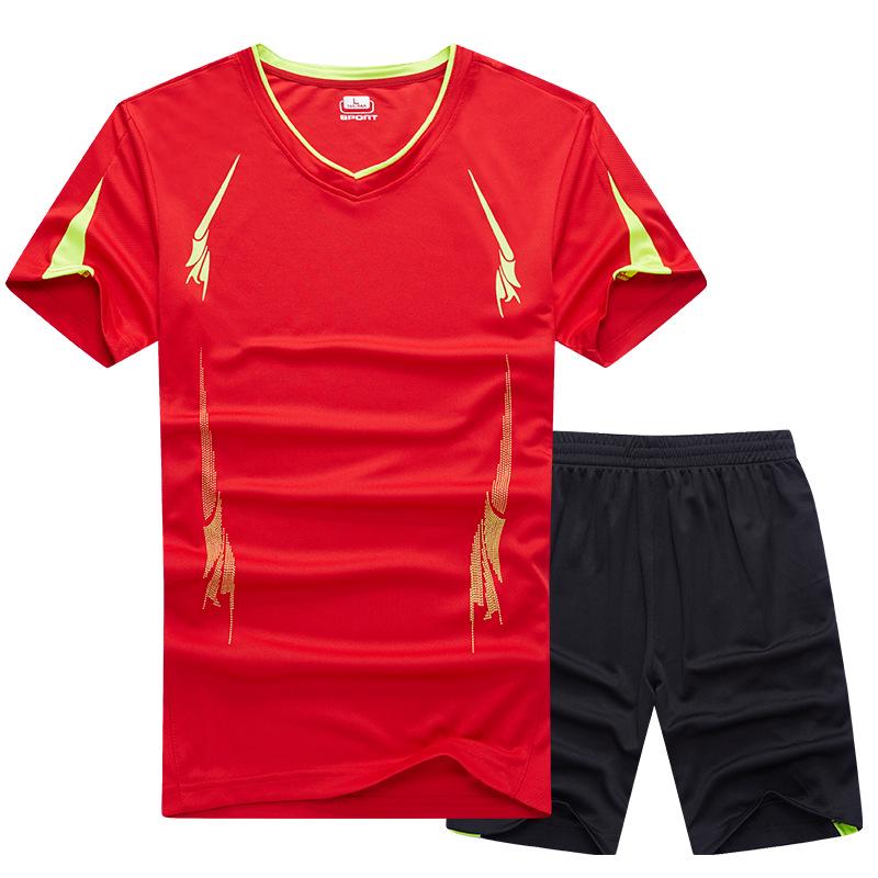 Men's Plus Size Summer Sports Set: Short Sleeve T-shirt & Capris Basketball Uniform