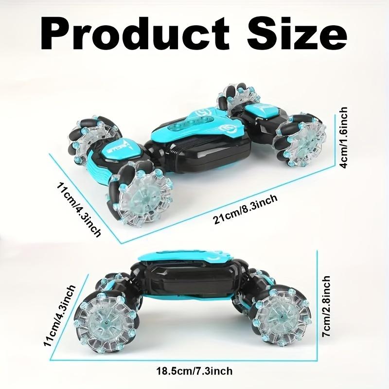 Remote Control Twist Stunt Car, 2.4G Remote Control, Induction Watch Control, Battery Life Upgrade, Powerful, 360° Ground Deformation Rotation