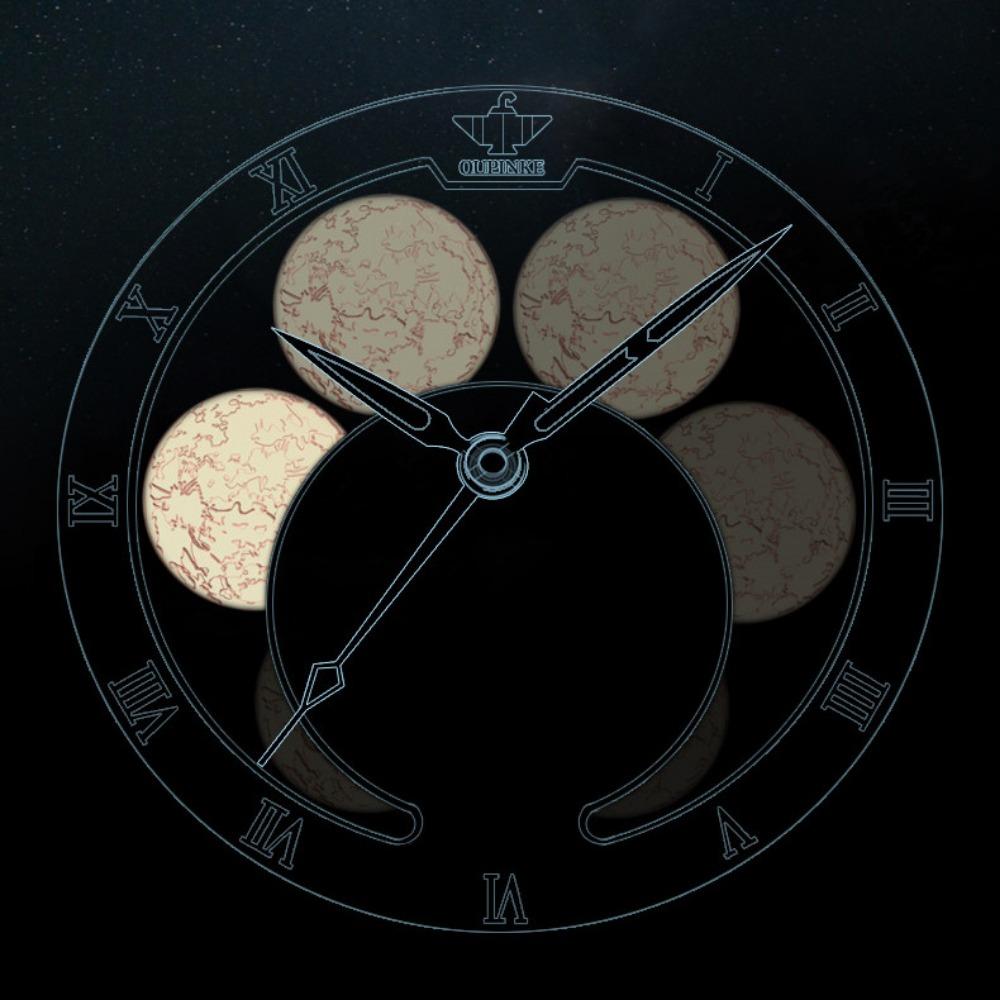 OUPINKE Men's Watch Starry Sky Fully Automatic Mechanical Watch Waterproof Leather Strap High-end Watch