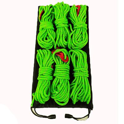 6pcs Tent Rope Set 4mm Reflective Tent Rope With Camping Wind Rope Buckle Storage Bag For Outdoor