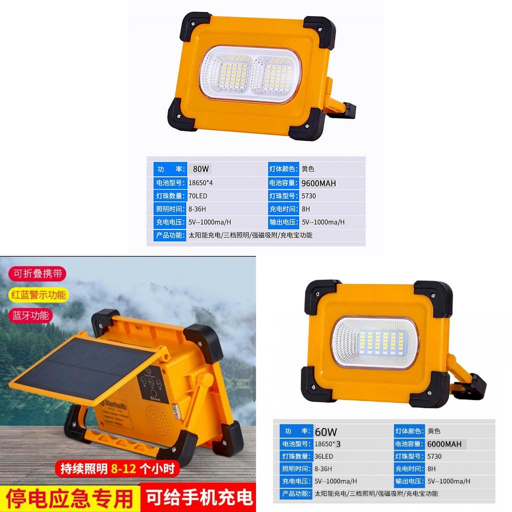 Outdoor Solar Led Lantern With Bluetooth And High Brightness For Camping And Emergency Power