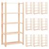 Day and Night - Day and Night Shelving 5 Levels 10 Units Solid Pine Wood 250 Kg