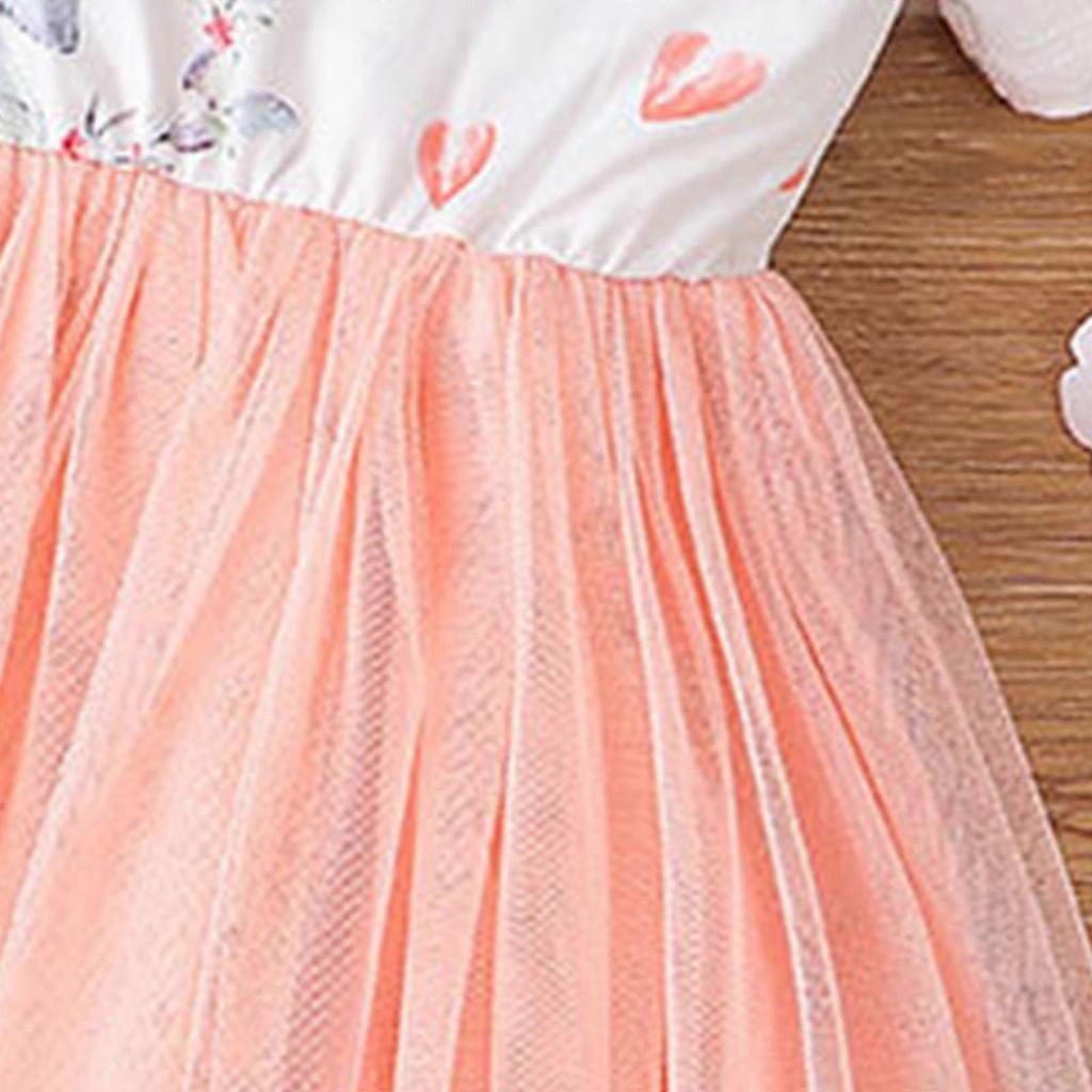 Children Girls Dresses Toddler Summer Tulle Dresses Skirt Long Dresses Baby Girls Spring Dress Summer Floral Print Dress 