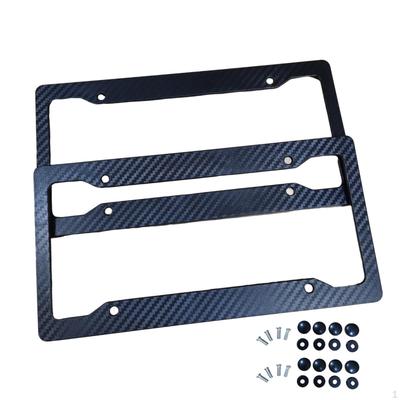US Registration Plate Frame Car Carbon Fiber Texture Auto Tag Holder