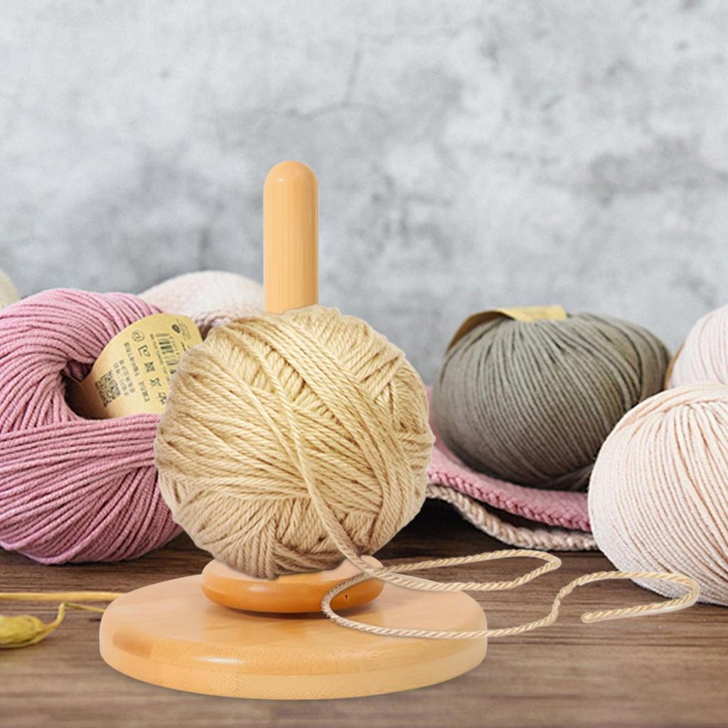 Wooden Yarn Holder Crochet/needle Knitting Yarn Winder 360 Degree Rotating Winder For Handcrafting Knitting Weaving Embroidery