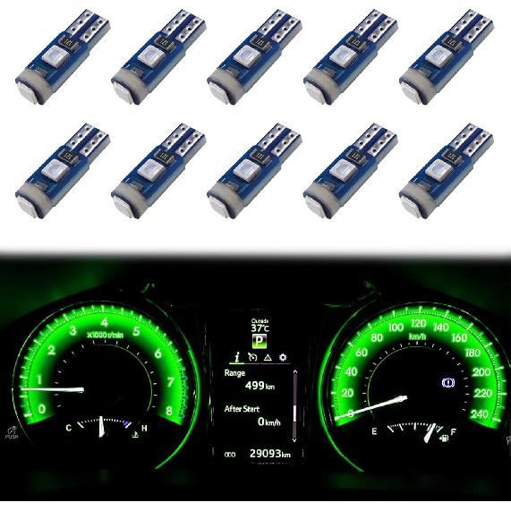 12 PCS T5 LED Bulbs, 74 73 37 2721 Trument Cluster Light Bulb, 12 Volt Bright Canbus Error Free LED Dashboard Light Bulb, 3030 SMD Automotive