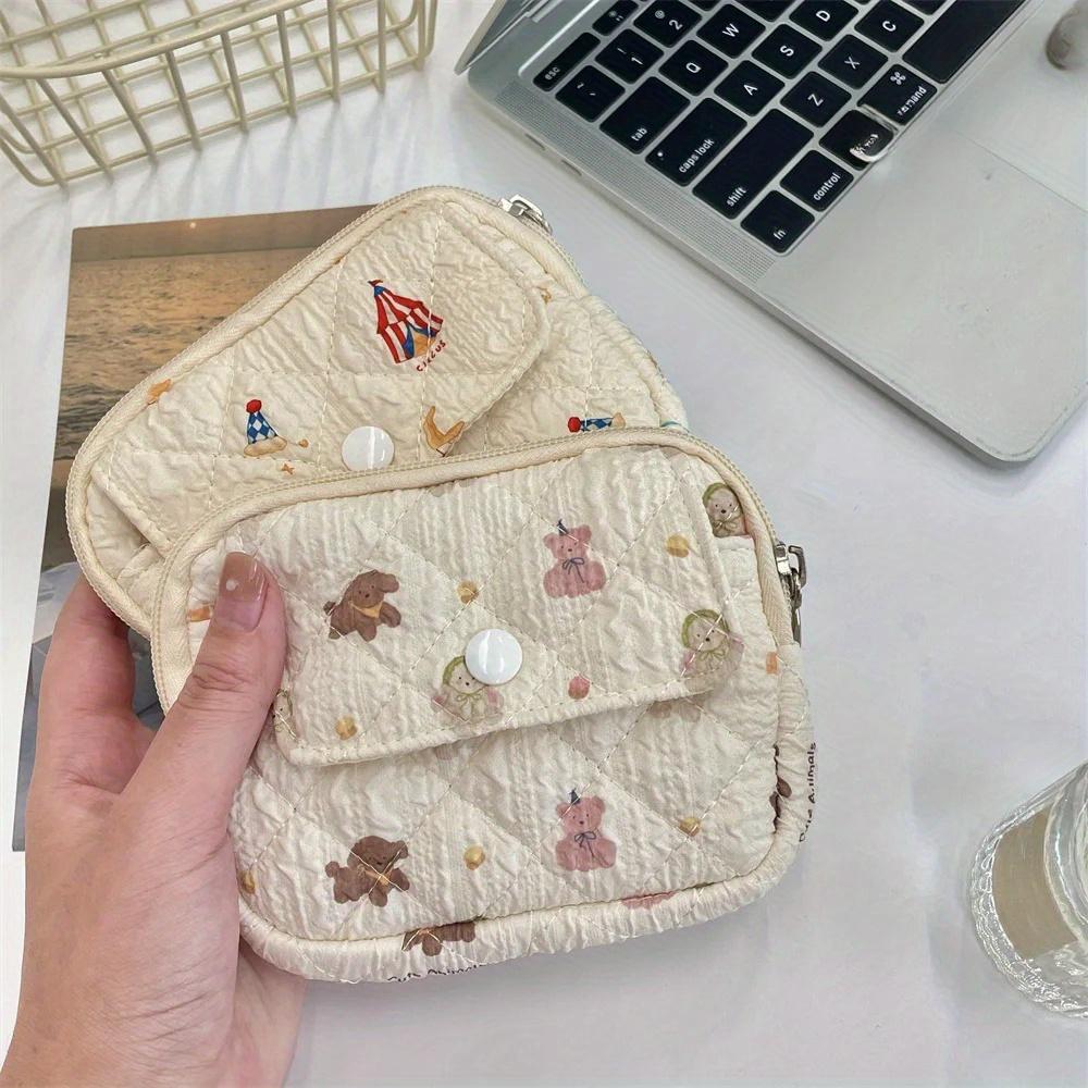 Niedliche Cartoon Kleine Reise Kosmetik Lippenstift Kopfhörer Karten Tragbare Aufbewahrungstasche Geldbörse Damen Geschenk Beutel In Make-up Taschen Organizer