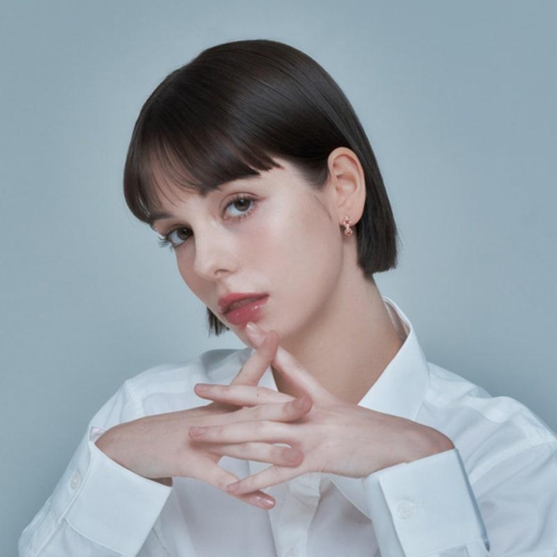 GEIGER Jewelry 18K Chain Point One-Touch Earrings (Gold Pin) GI8KPEE058