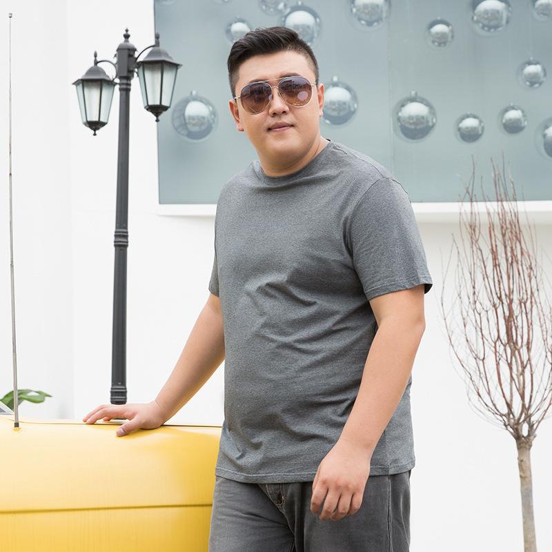 9XL Pánské tričko s krátkým rukávem, pro tlusté, s kulatým výstřihem, čistá bavlna, top s polovičním rukávem, velké tričko, pánské oblečení