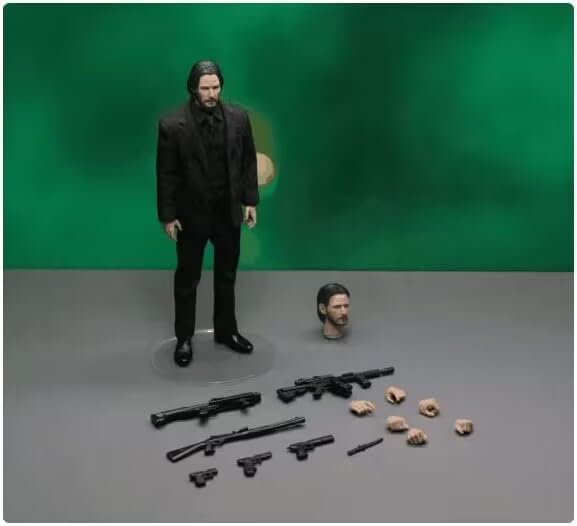 Manipple Studio MS-02 1/12 John W. Killer John Black Suit 1/12 Scale Figure Keanu Wick