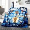 Messi Personalized Name Blanket Throw Customizable Blanket Ultra-Soft Great for Sofa Bed Office Chair Nap Four Seasons Multipurpose