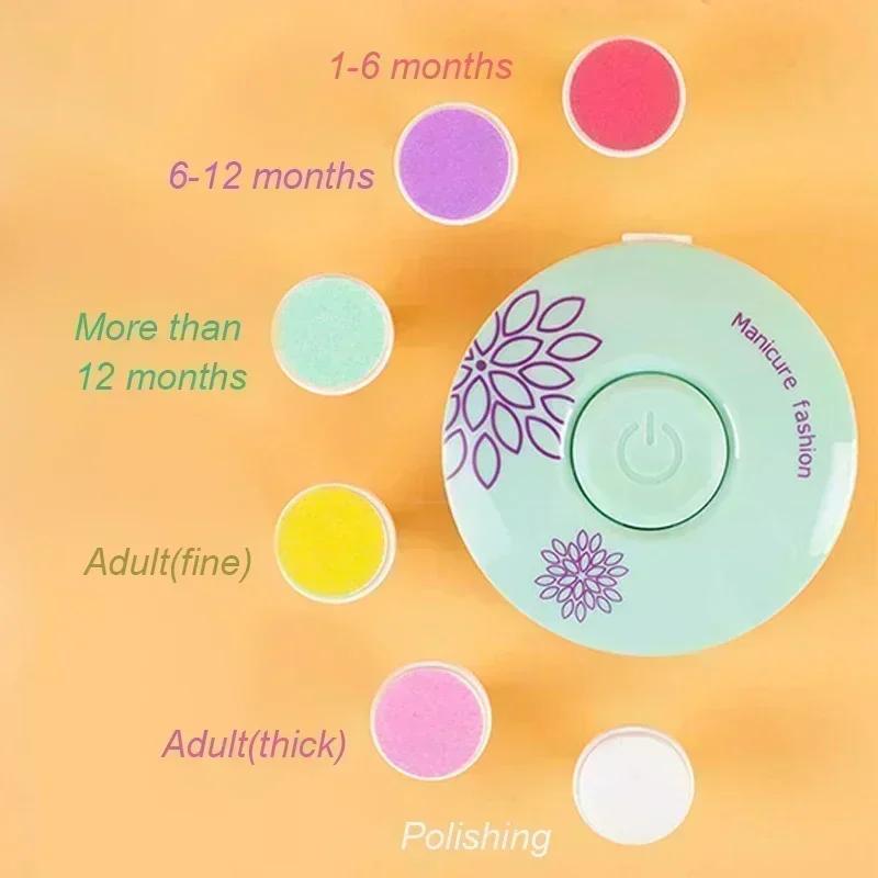 Non-Toxic Electric Baby Nail Trimmer Baby Items Kid Nail Polisher Tool Care Kit Easy To Trim Nail File Newborn Baby Things Bebe Accessorie
