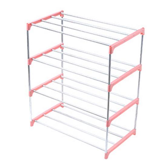 3/4 Layers Stainless Steel Shoe Rack Storage Cabinet Shelf Holder Home Organizer