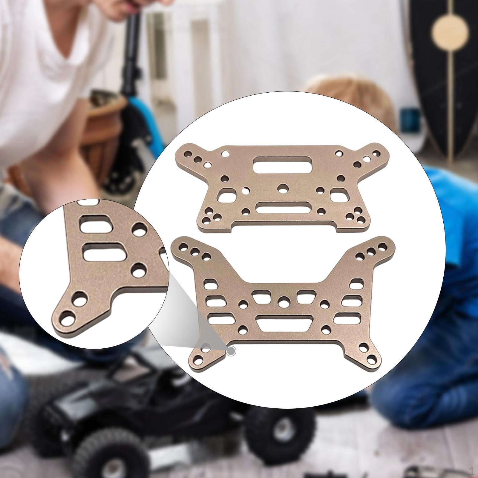 

Front & Rear Shock RC Car Parts for 1/7 7303 7304 Replacement Hobby Vehicles Upgrade Mounts Champagne Gold