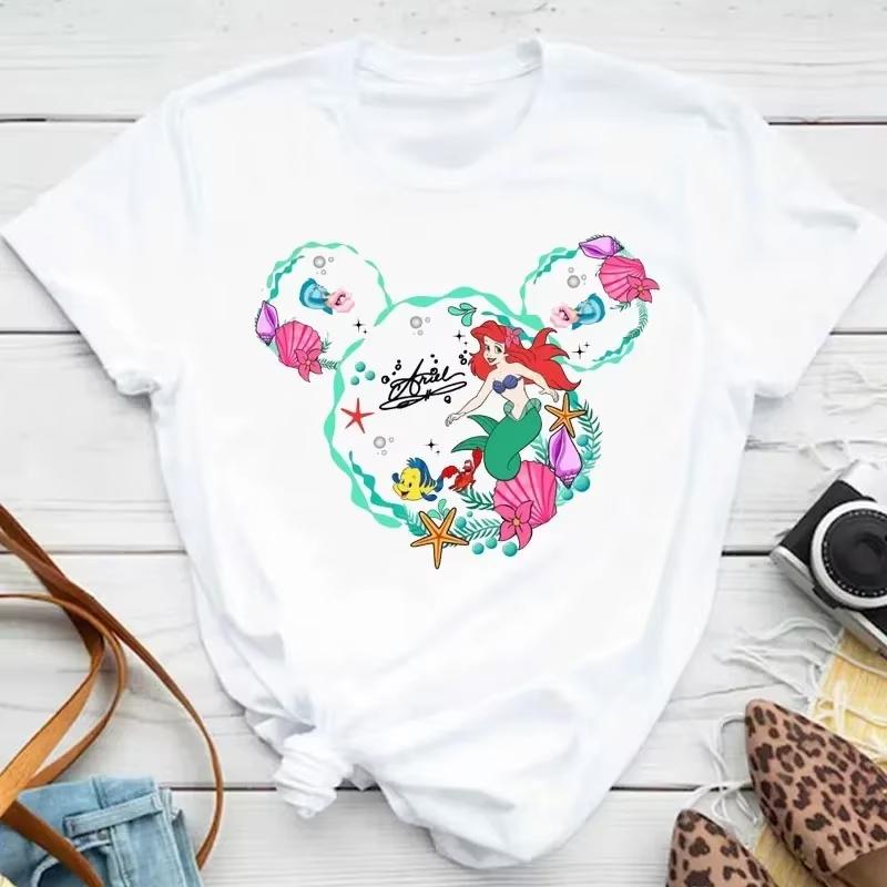 Disney Mulan Princess Printed Tshirt Cute Mickey T Shirt Summer Unisex Casual Short Sleeved Streetwear Tshirts Harajuku Clothes