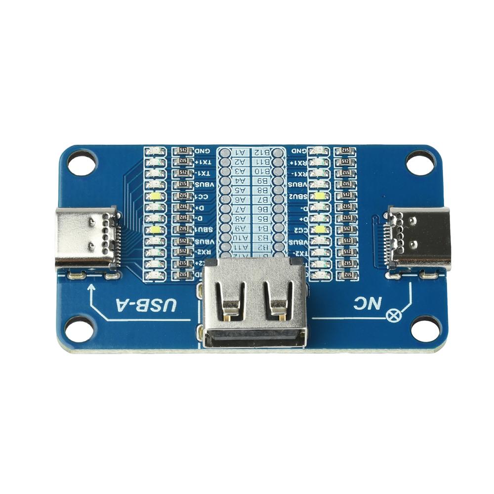 Portable USB A Type-C Cable Tester 24-Pin Full Detection 12 sets LED Indicator for Type C Fast Charging Wire detection module