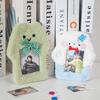 Christmas Photo Card Holder Plush Kawaii Kpop Idol Photo Display Pendant Student ID Card Protective Cover Keychain Xmas Gifts