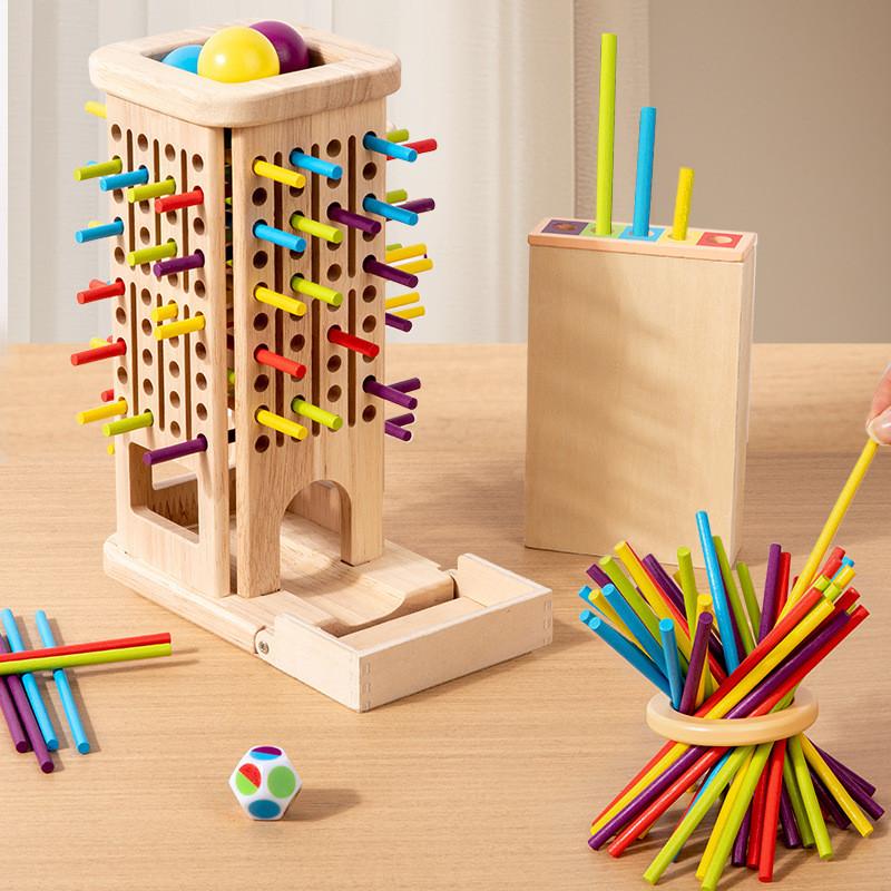 Educational Wooden Dice Game With Color Recognition For Kids And Parent Interaction