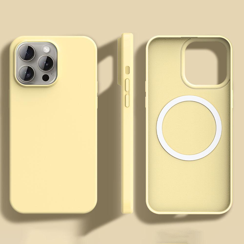 For iPhone 14 Pro Case Compatible with MagSafe Ultra Thin Liquid Silicone + PC Phone Cover