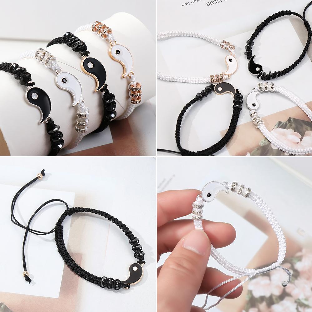 

Модные украшения на день рождения плетеная ручная веревка Инь Ян Шарм Кулон Браслет Браслет