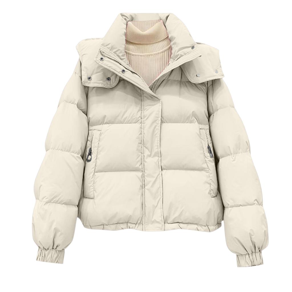 Women's Hooded Coat Ladies Winter Cotton Coat Thickened Warm Jacket