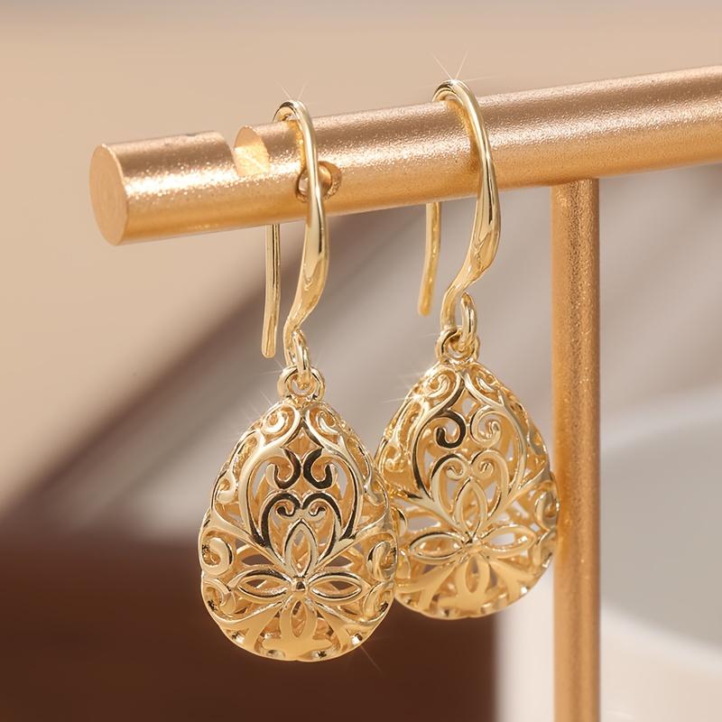 Elegant Teardrop Filigree Earrings Women's Wedding Jewelry Bridesmaid Gift, Everyday & Formal Events Weddings, Parties.