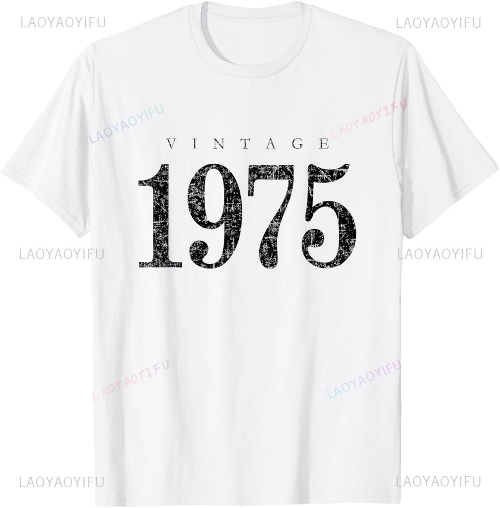 50th Birthday Gifts Men Women 50 Years Old Vintage 1975 T-ShirtWomen Men Clothing Streetwear Graphic T Shirts Harajuku