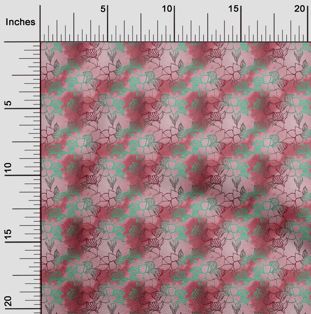oneOone Cotton Flex Pear Green Fabric Leaves Craft Projects Decor Fabric Printed By The Yard 40 Inch