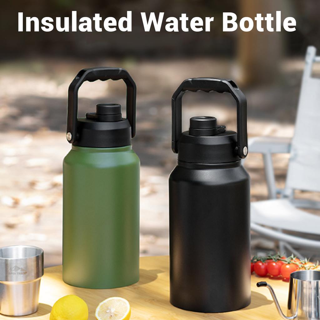 3L Insulated Water Bottle With Lid Handle Wide Mouth 316 Stainless Steel Travel Thermal Mug for Sports Gym Fitness Keep Cold 48H