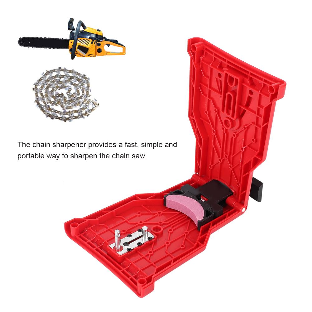 Electric Chainsaw Teeth Sharpener Chain Sharpening Tool Fast Grinding Tools for Woodworking ToolRed