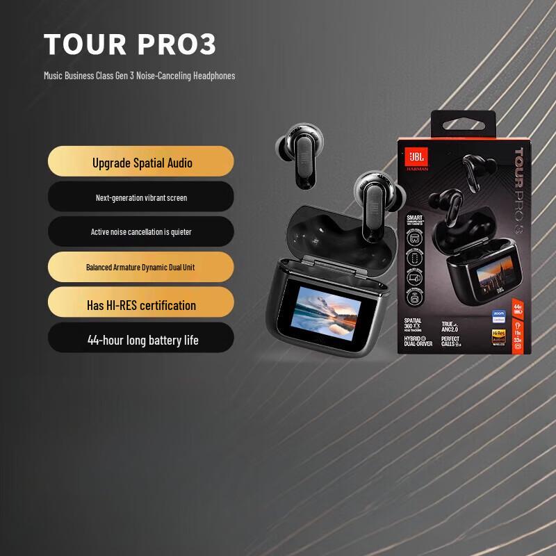 

JBL TOUR PRO 3 True Wireless Earbuds with Smart Touchscreen