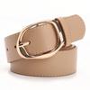 New Commuter Versatile Irregular Button Head Wide Belt Women's Simple Fashion Decorative Jeans Women's Belt