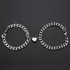 Magnetic Heart Couple Bracelets Set – Matching Charm Distance Chain Bracelets for Lovers & Best Friends