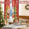 2pcs, 2D FLAT PRINTING Curtains (Without Rod) Festive Snowmen Halloween Festival Fashion Curtains Versatile Polyester Curtains