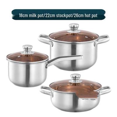 Barder Stainless Steel 3-Piece Cookware Set