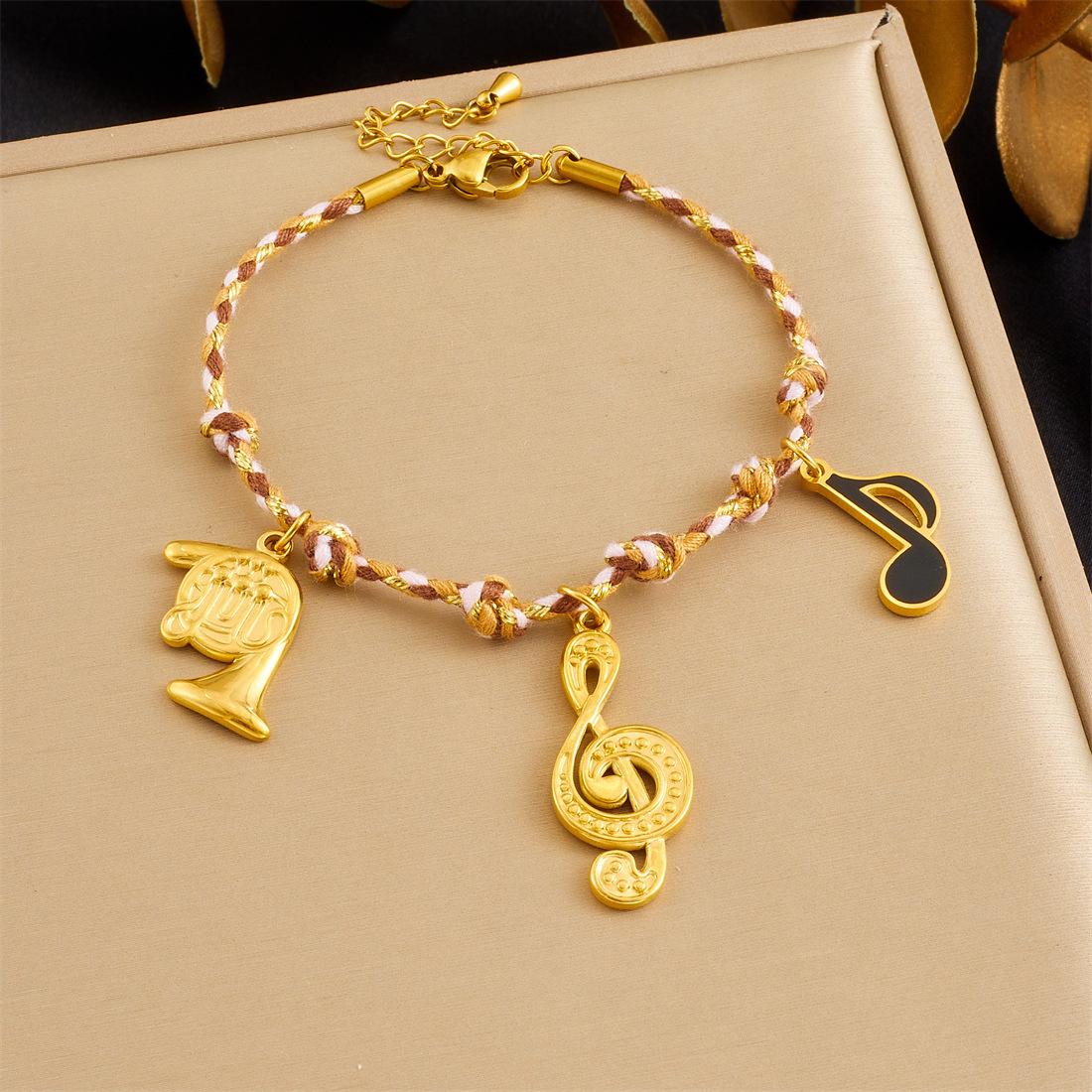 

Bohemian Vintage Colorful Rope Woven Chain Multi Element Pendant Set