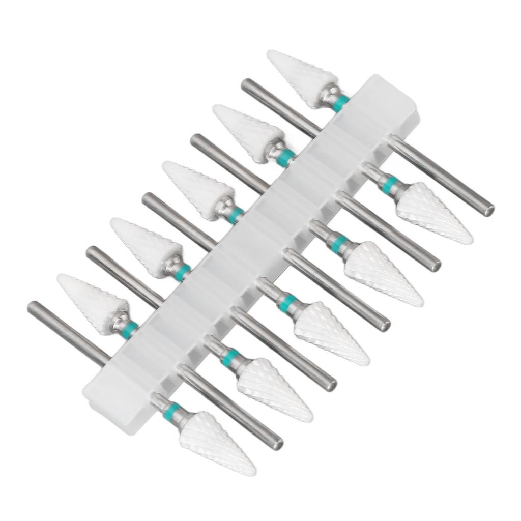 10pcs Nail Drill Bit Set Professional Home Salon Ceramic Cuticle Remover Bits for Nail Artist