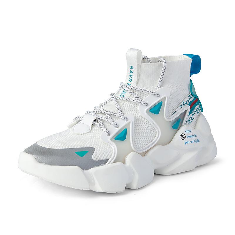 

Летающие кроссовки с высоким верхом Новые кроссовки знаменитого интернет-папы Мужские кроссовки на толстой подошве с внутренним увеличением роста Носки Подошва Баскетбольные спортивные и повседневные модные кроссовки 46