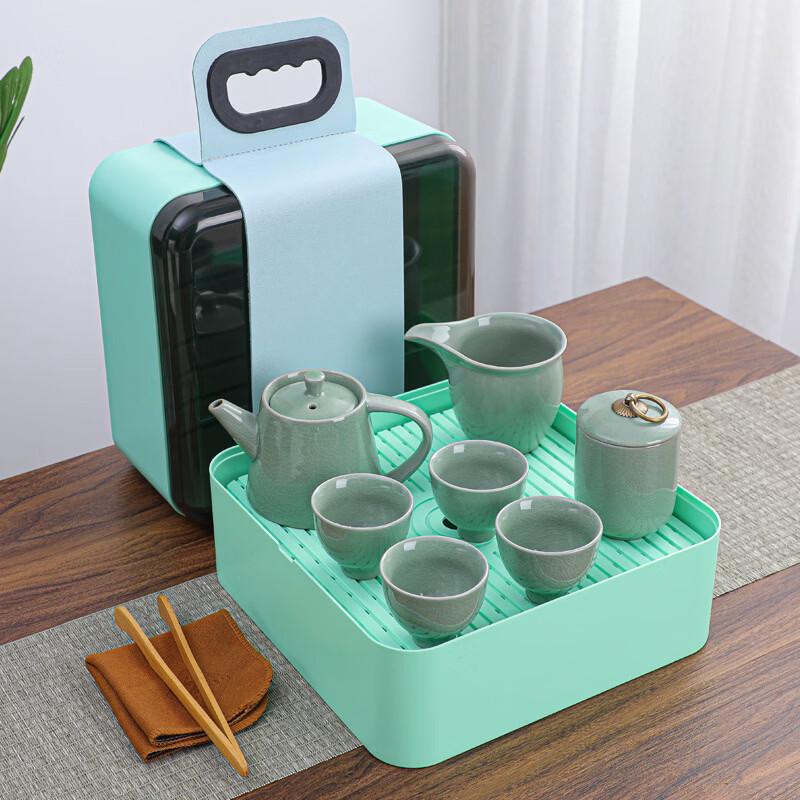Yipan Ge Kiln Ru Ware Portable Travel Gongfu Tea Set