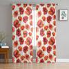 Flower Plant Poppy Tulle Sheer Curtains for Living Room Decoration Curtain for the Room Bedroom Kitchen Voile Organza Curtains
